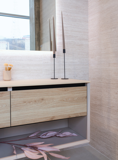 Тумба Oasis Smartcode1394x540x510 мм Opaco Lino/Natural Oak