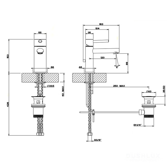 23001 031 Смеситель Ovale д/раковины,  хром