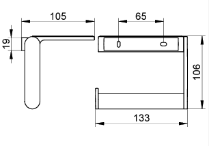 Держатель туалетной бумаги с полочкой Keuco Plan Inox 14973 070000