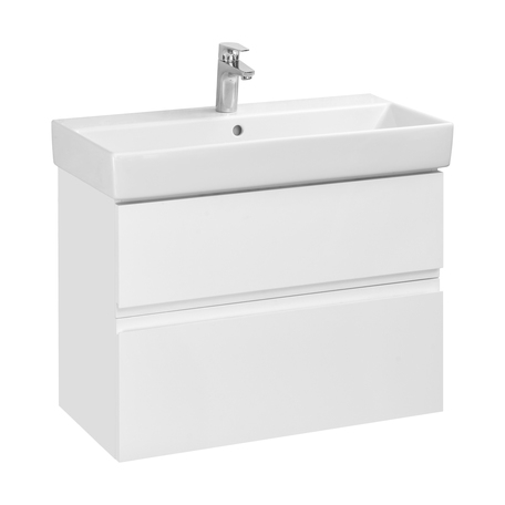 Тумба с раковиной Roca Oleta 80 см, белый матовый (A857640501+73274C500Y)