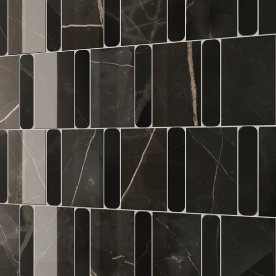 Stellaris Black Mosaico Argan Lux 36,8х26,9 мозайка Italon