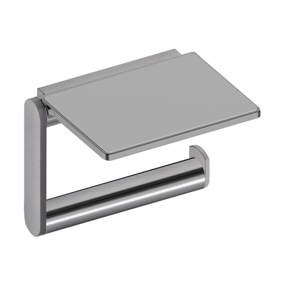 Держатель туалетной бумаги с полочкой Keuco Plan Inox 14973 070000