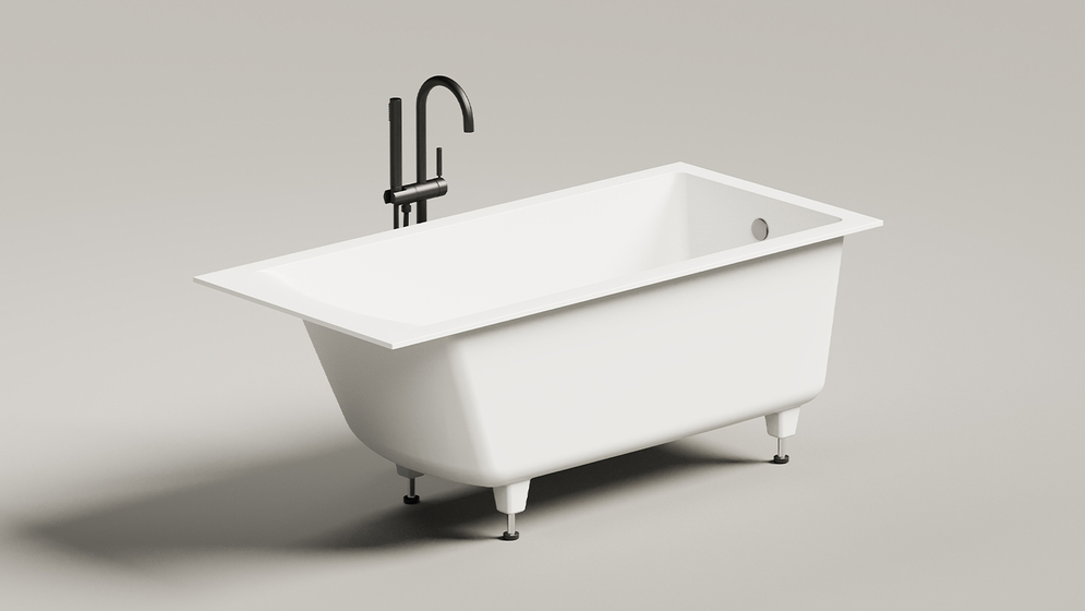 Ванна встраиваемая Salini Cascata, S-Stone, 1500x700x625, белая матовая, 105021M