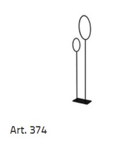 147 0374 0800 BERTOCCI, Moon Напольный полотенцедержатель 110 см, черный матовый