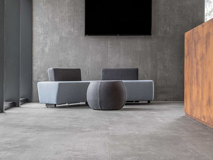 Cemento Grigio Bocciardato 5.6 mm керамогранит LaminamRus 100х300