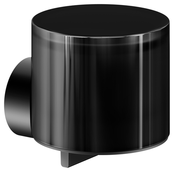 12852 379000 Keuco Reva Black Selection, Дозатор для жидкого мыла, 150 мл, чёрный матовый
