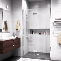 Душевая дверь Wasserkraft Aller 10H05L, 1200x2000 мм, 8 мм, WasserSchutz, серебристый профиль