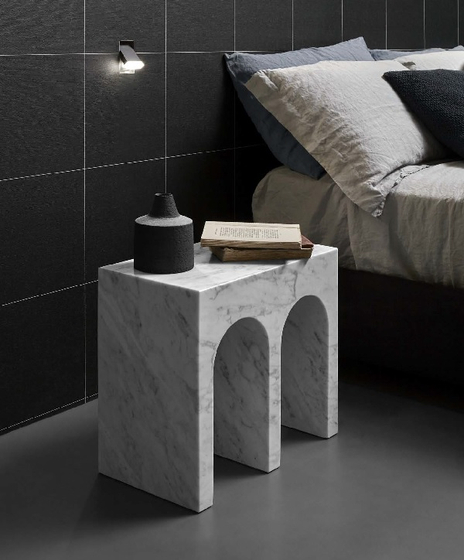 Столик-табурет AntonioLupi Roma 500x270x450 мм, Carrara marble (ROMA2)