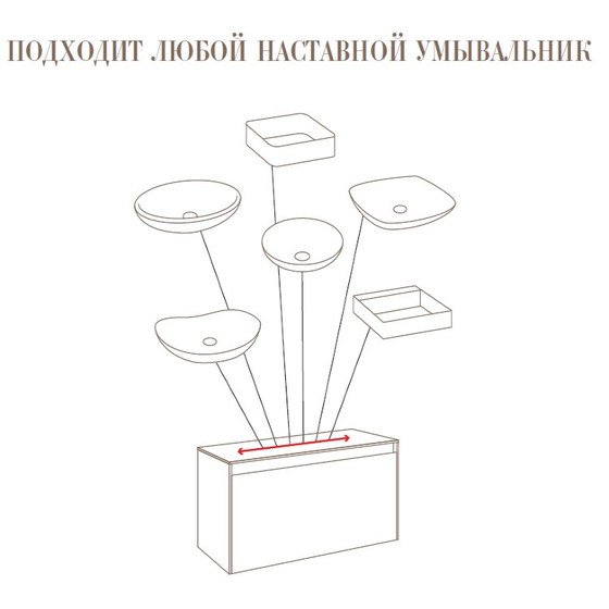 Тумба Aqwella Mobi 100см, цвет белый, без раковины, MOB0110W корпус, MOB0710W фасад