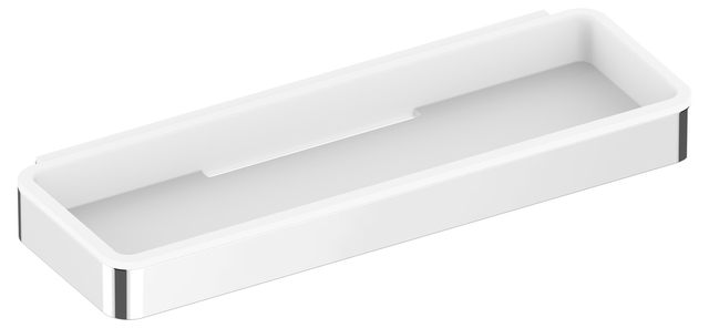 14958 010051 Keuco Plan Корзинка для душа из 2-х частей, хром/белый (RAL 9010)