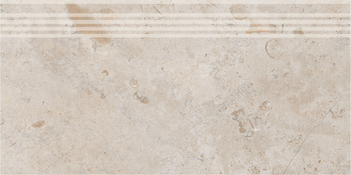 DD205420R/GR Ступень Про лаймстоун бежевый темный  натуральный обрезной Kerama Marazzi 30x60