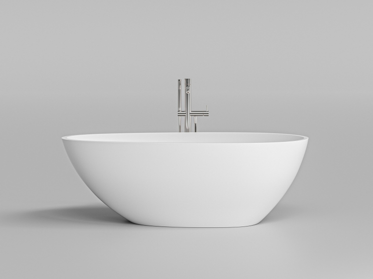 Ванна DA-B001-C отдельностоящая (1620х800х550), Solid Surface,белая