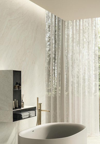 Marvel T Navona Halo White Matt керамогранит 6 mm Atlas Concorde 120х278