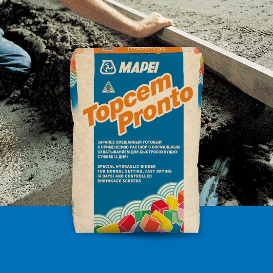 Topcem Pronto, 25кг. - Стяжка полусухая быстросохнущая от 10 до 80мм