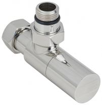 Вентиль угловой (цилиндр) G 1/2" НР х G 3/4" НГ, Матовый чёрный, 31-1400-1234