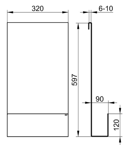 24951 370000 Keuco Полочка для душа навесная, с интегрированными крючками, черный матовый 320мм