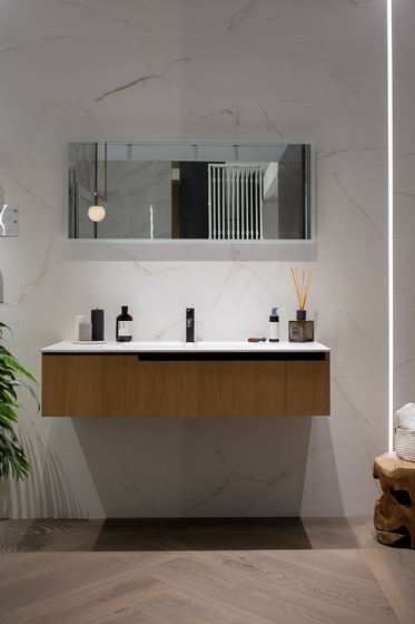 Тумба с раковиной Oasis Profilo 1212х282x510 мм Moka Sand