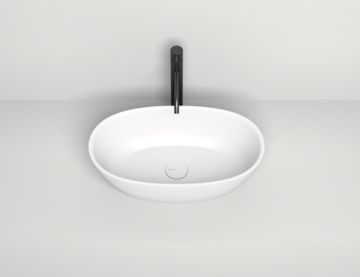 Раковина Salini CALLISTA 106, 560х335х150, Solix белая матовая 1101206SM без донного клапана
