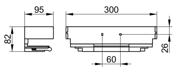 11159 010000 Keuco Edition 11 Корзинка для душа со встроенным стеклоочистителем, съемная, алюминий анодированный 300мм