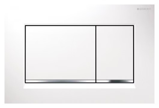 Клавиша Geberit Sigma 30 115.883.KJ.1 белая, полоска  хром глянцевый