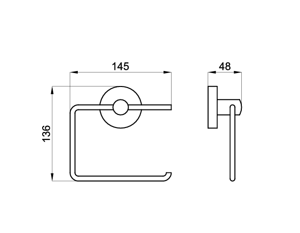 Держатель туалетной бумаги без крышки, брашированная медь Noken Hotels 100340442