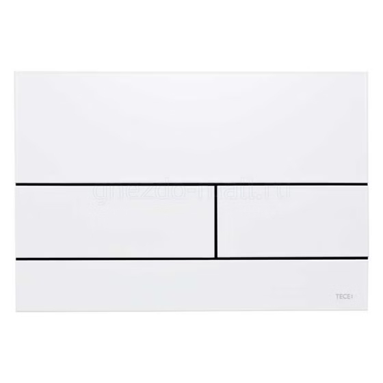 9240832 TECE Square II Металлическая панель смыва, цвет панели белый, цвет клавиш белый
