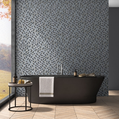 Aqua Black Blend Circle  мозаика Vidrepur