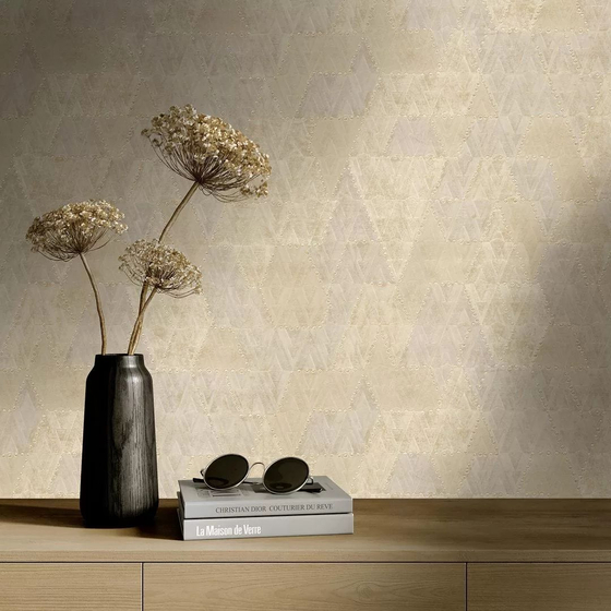 KM7404 Обои виниловые Коллаж мотив, золото KERAMA MARAZZI
