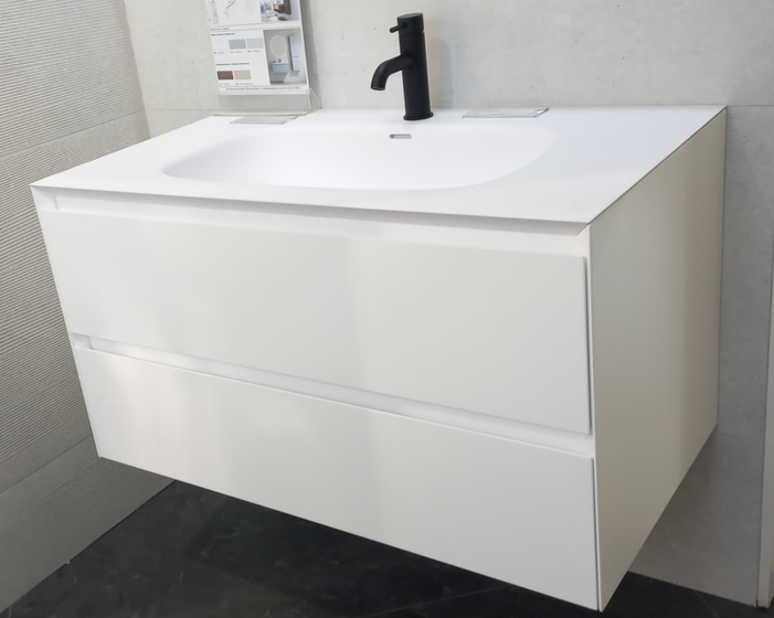 Тумба с раковиной Verona Shape 90 см, M05 Белый матовый