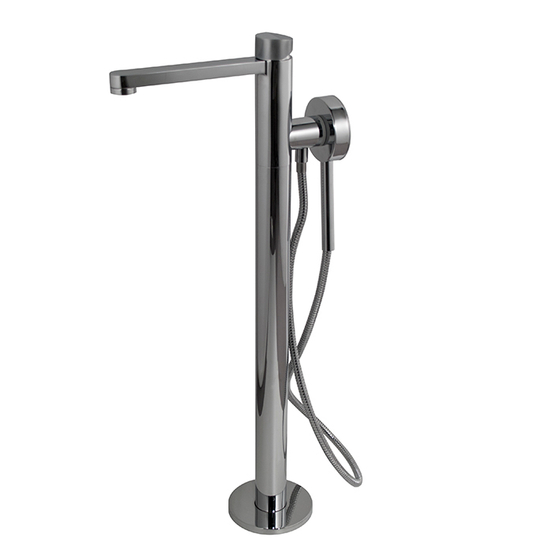 100184792 Noken Tono Смеситель для ваннынапольный, с магнитным держателем, хром