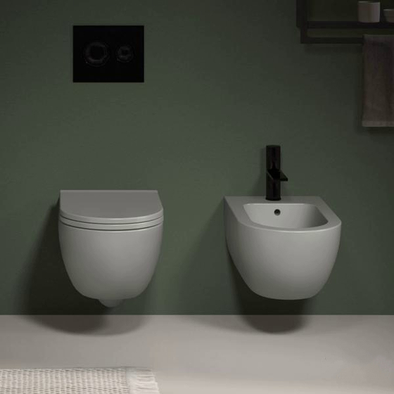 Унитаз Cielo Enjoy подвесной EJVS rimless Talco, сиденье микролифт CPVEJNEWF Talco, белый матовый