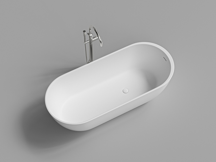 Ванна DA-B027 отдельностоящая (1695х720х515), Solid Surface,белая