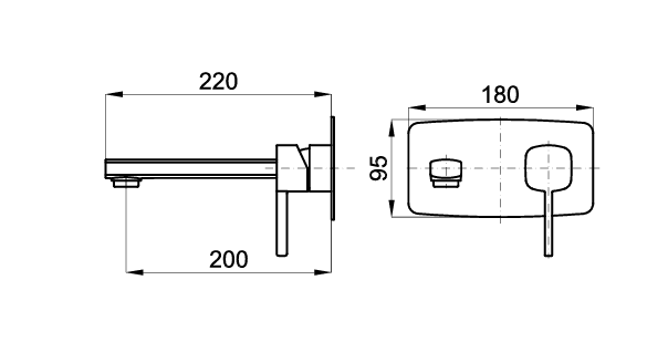 100144766 NK Concept Внешняя часть встроенного смесителя для раковины Уценка!