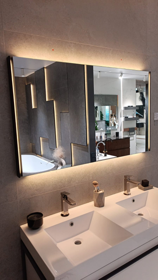 Зеркало Krion Nest 1200*700, черное, 100243374