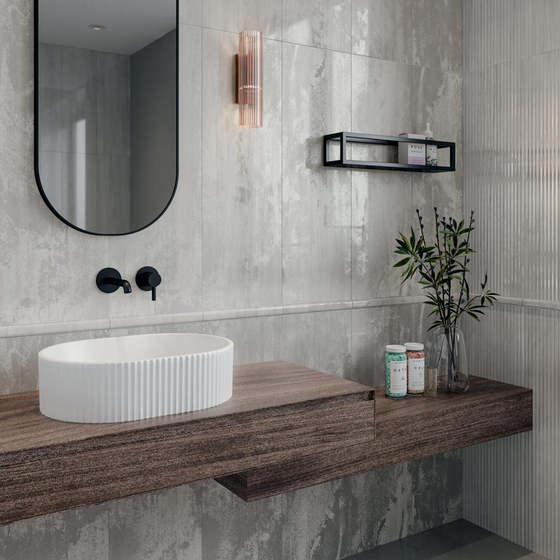 13110TR  Белем серый светлый глянцеый обрезной Kerama Marazzi 30x89.5