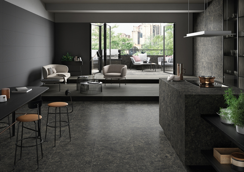 Room Stone Black керамогранит Italon 