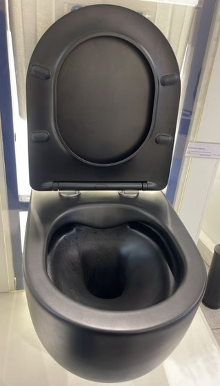 Унитаз SC361B  подвесной (490х355х320), микролифт,черный. Уценка сиденья!