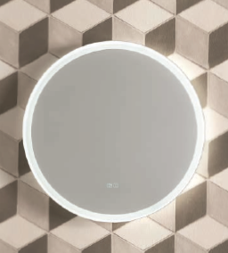 Зеркало Oasis Denis d=712 (0DNSP071BN) белая мат.алюм. рама, светодиод.подсветка, сенсор с диммером