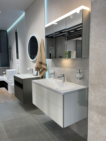 Комплект мебели KEUCO Royal Reflex.2. 1000мм (тумба с раковиной+зеркальный шкаф), белый