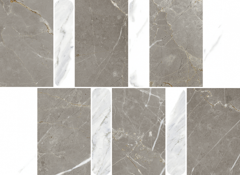 Stellaris Grey Mosaico Argan Nat 36.8х26.9 мозайка Italon