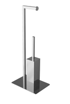 100360488 Noken Square напольный держатель ерша и туалетной бумаги, хром