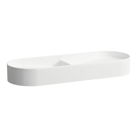 Раковина накладная Laufen Sonar, 100х37 см, двойная, наружный декор, 8.1234.9.000.112.1