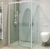 Душевое ограждение SLIDE RECTAN GK-863A 1200х1075х2000 мм, левая, Guteclean, белая матовая