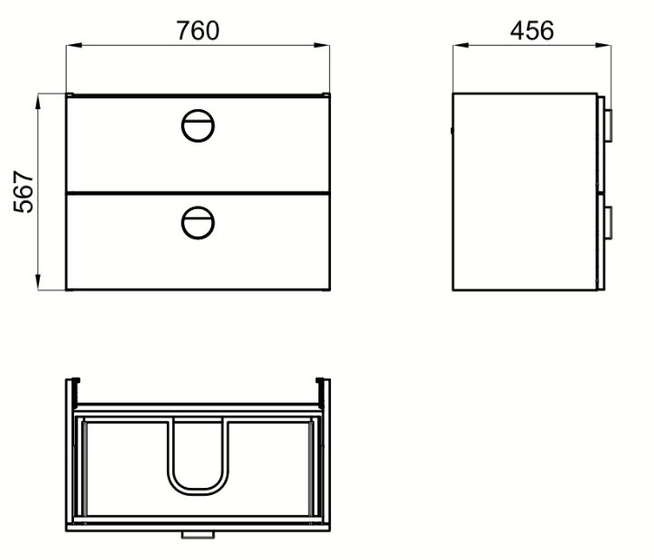 Комплект мебели Pack 100334874 NK Concept 80 см.(тумба+раковина+зеркало+смеситель+сифон+донный клапан)