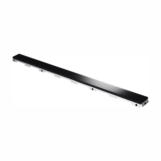 Панель стеклянная TECEdrainline, 900мм, черная