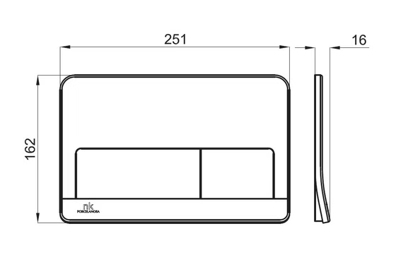 100173660 Клавиша Noken Forma хром/белая