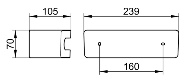 11658 010001 Keuco Elegance Корзинка для душа, хром/антрацит 239мм