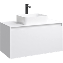 Тумба Aqwella Mobi 100см, цвет белый, без раковины, MOB0110W корпус, MOB0710W фасад