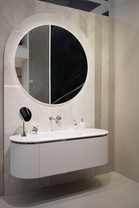 Тумба Oasis Naos 1465х560x462 мм Bianco Ghiaccio matt/Nickel Satinato