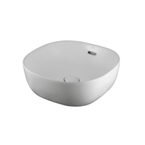 Раковина Noken Slender Square 100283395, белая матовая с донным клапаном, тонкая керамика 415х415 мм